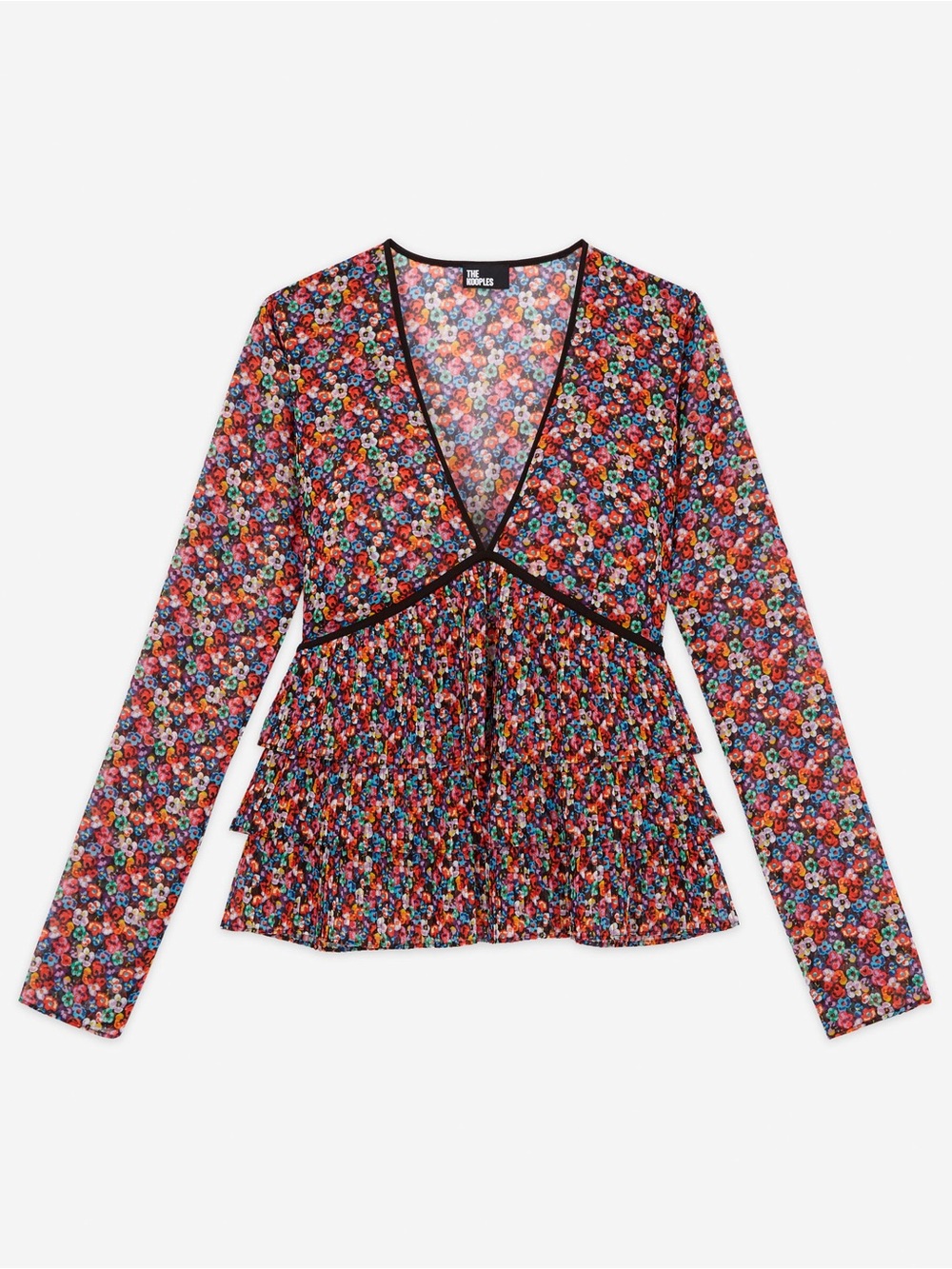 The Kooples Blazing Field Floral Top